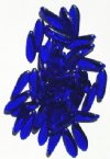 50 5x16mm Transparent Cobalt Dagger Beads